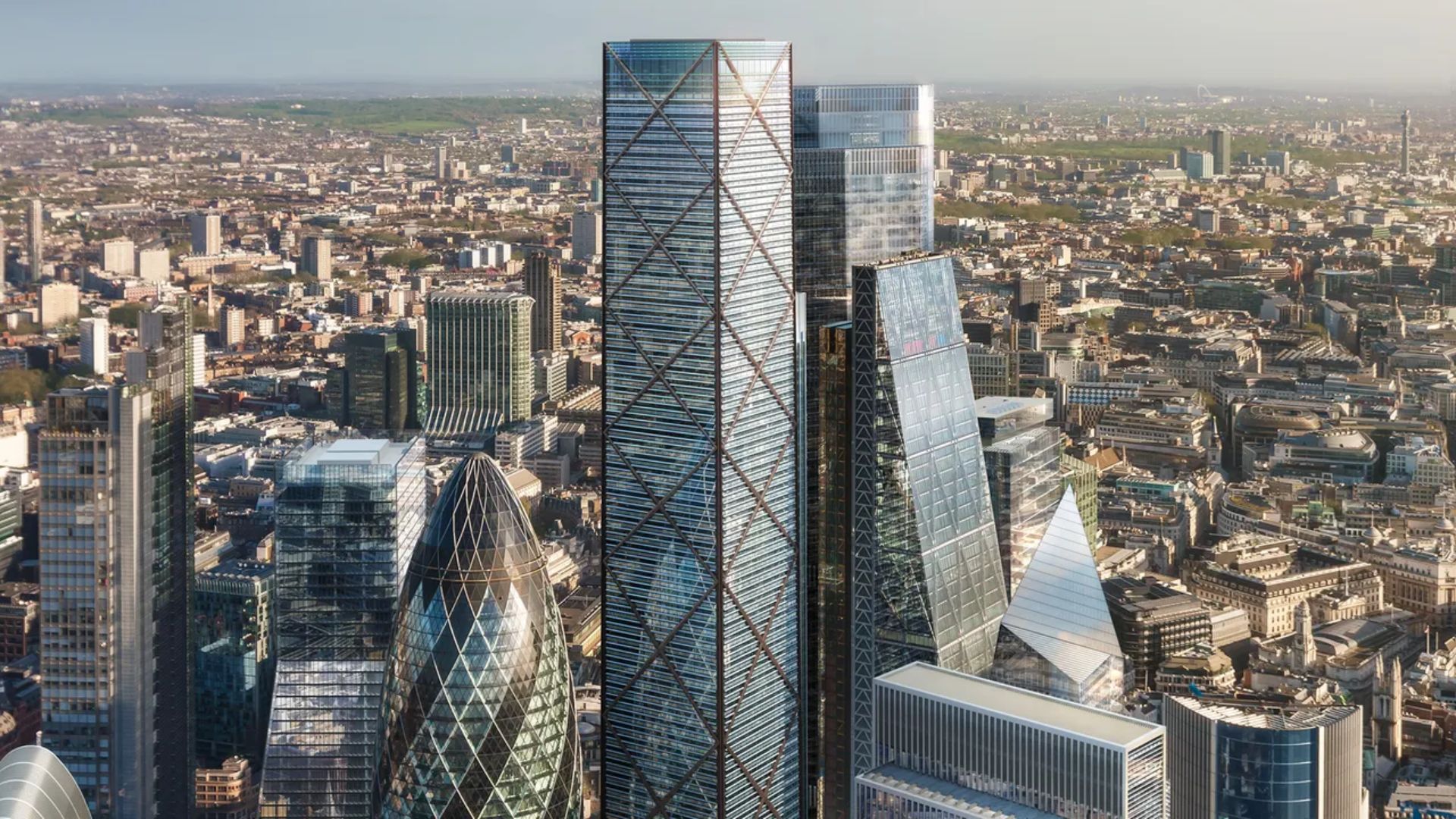 London commercial district skyline