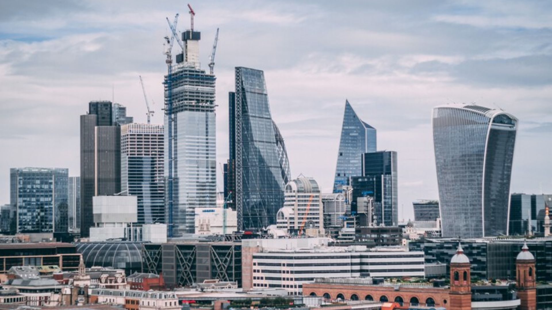 Contemporary London office skyline